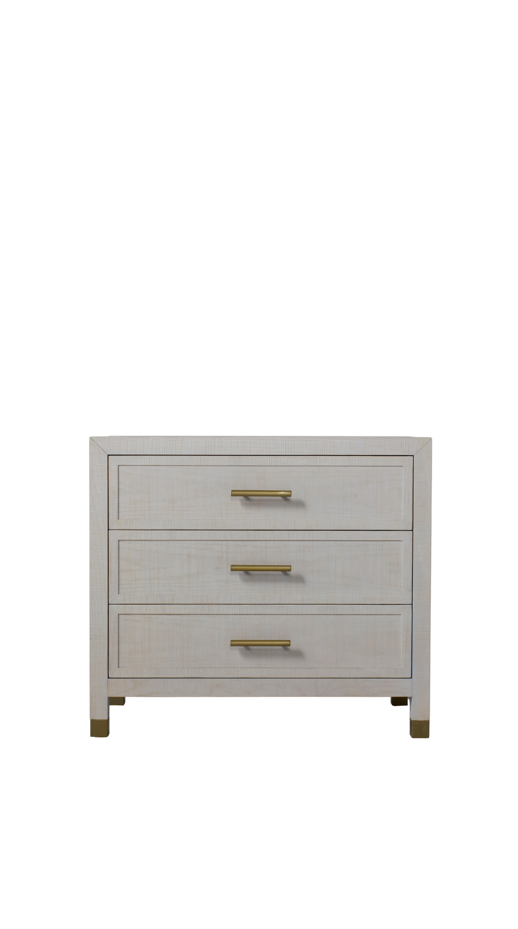 Corpus 3 Drawer Nightstand / White