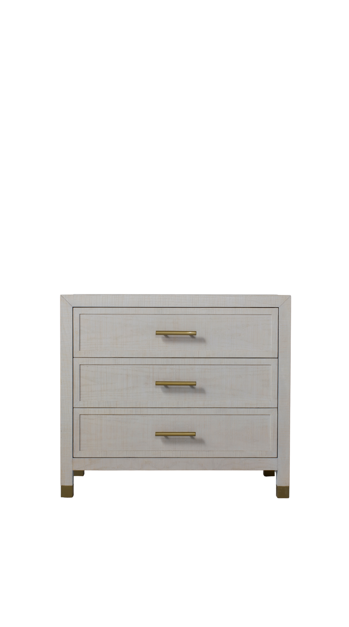 Corpus 3 Drawer Nightstand / White