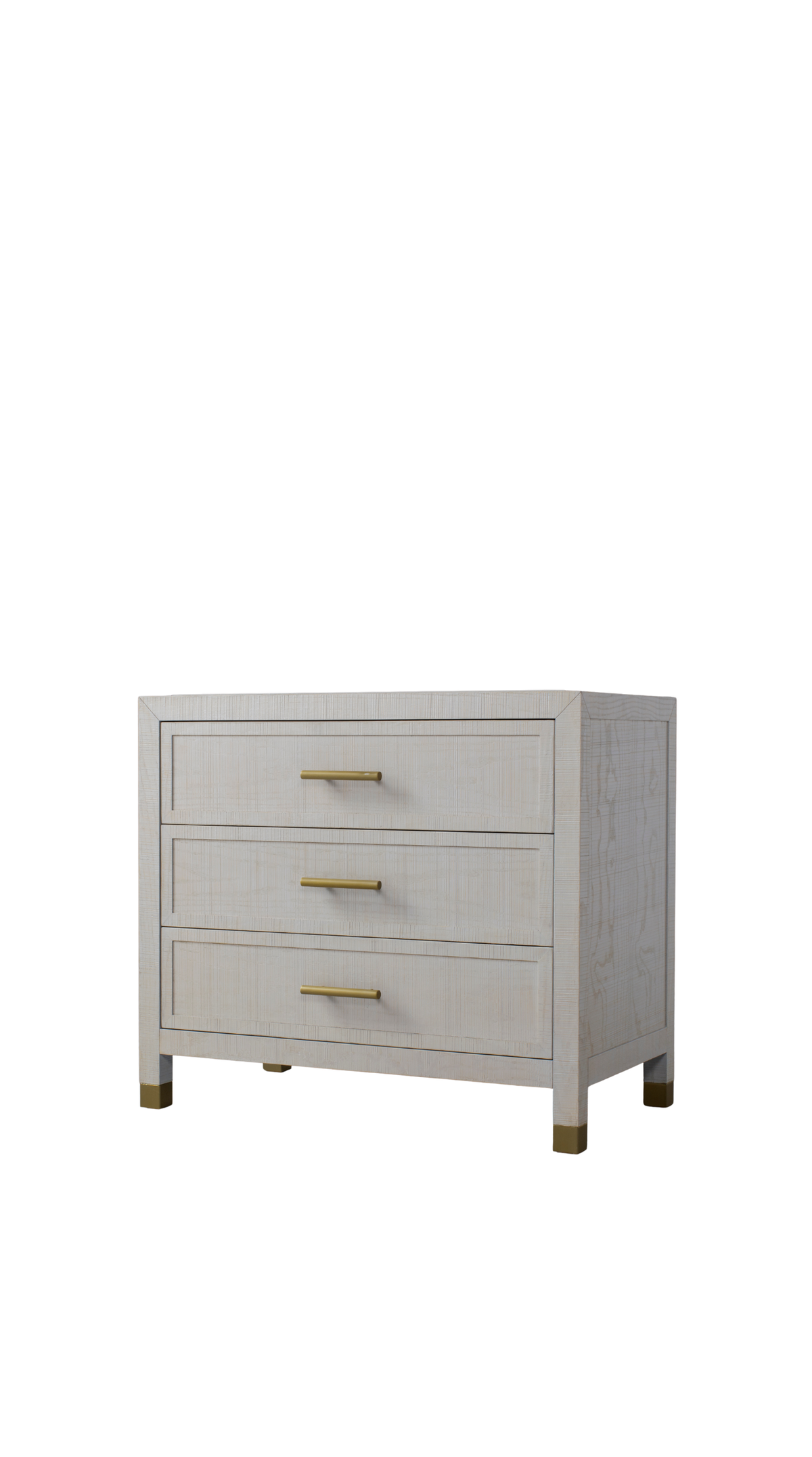 Corpus 3 Drawer Nightstand / White