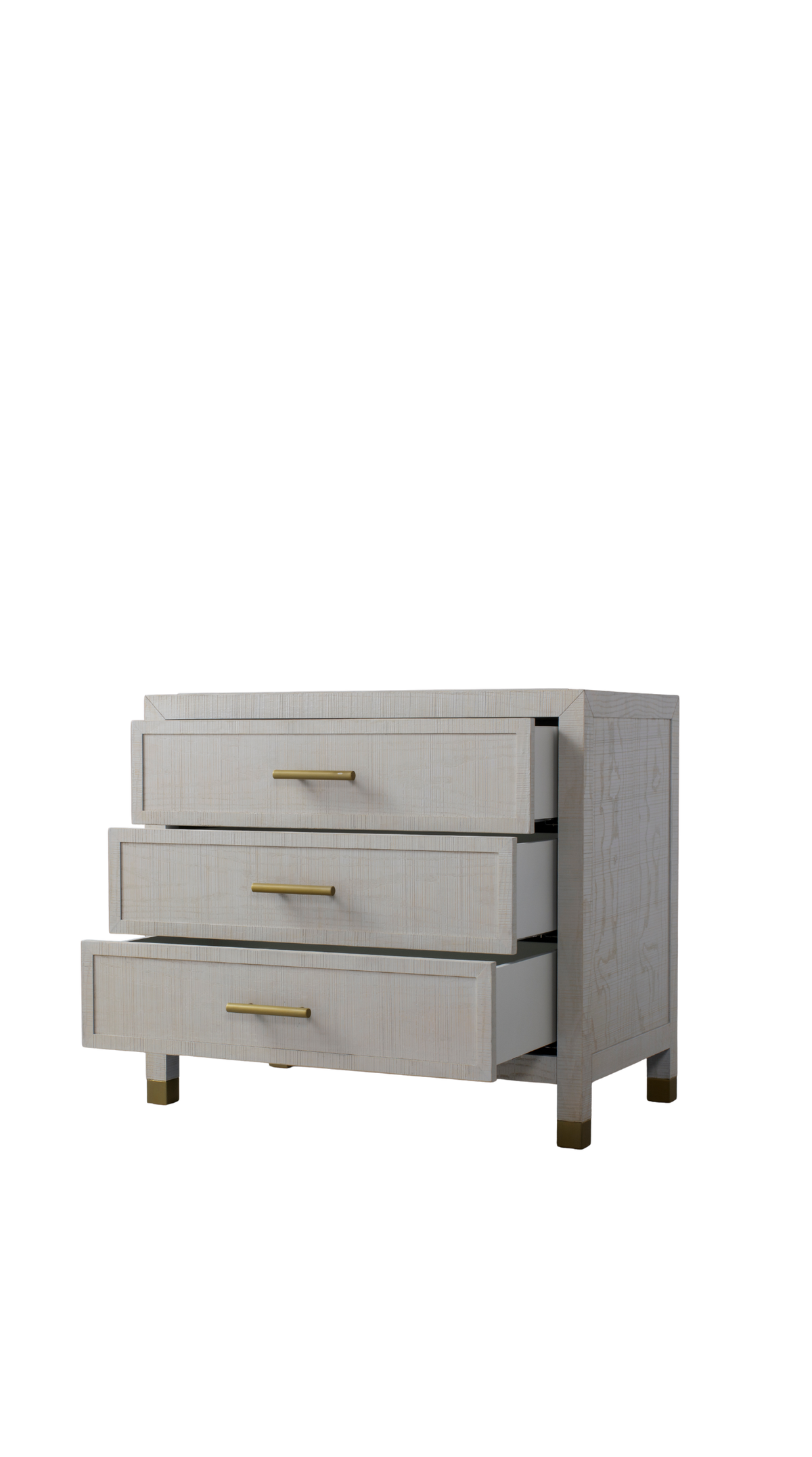 Corpus 3 Drawer Nightstand / White