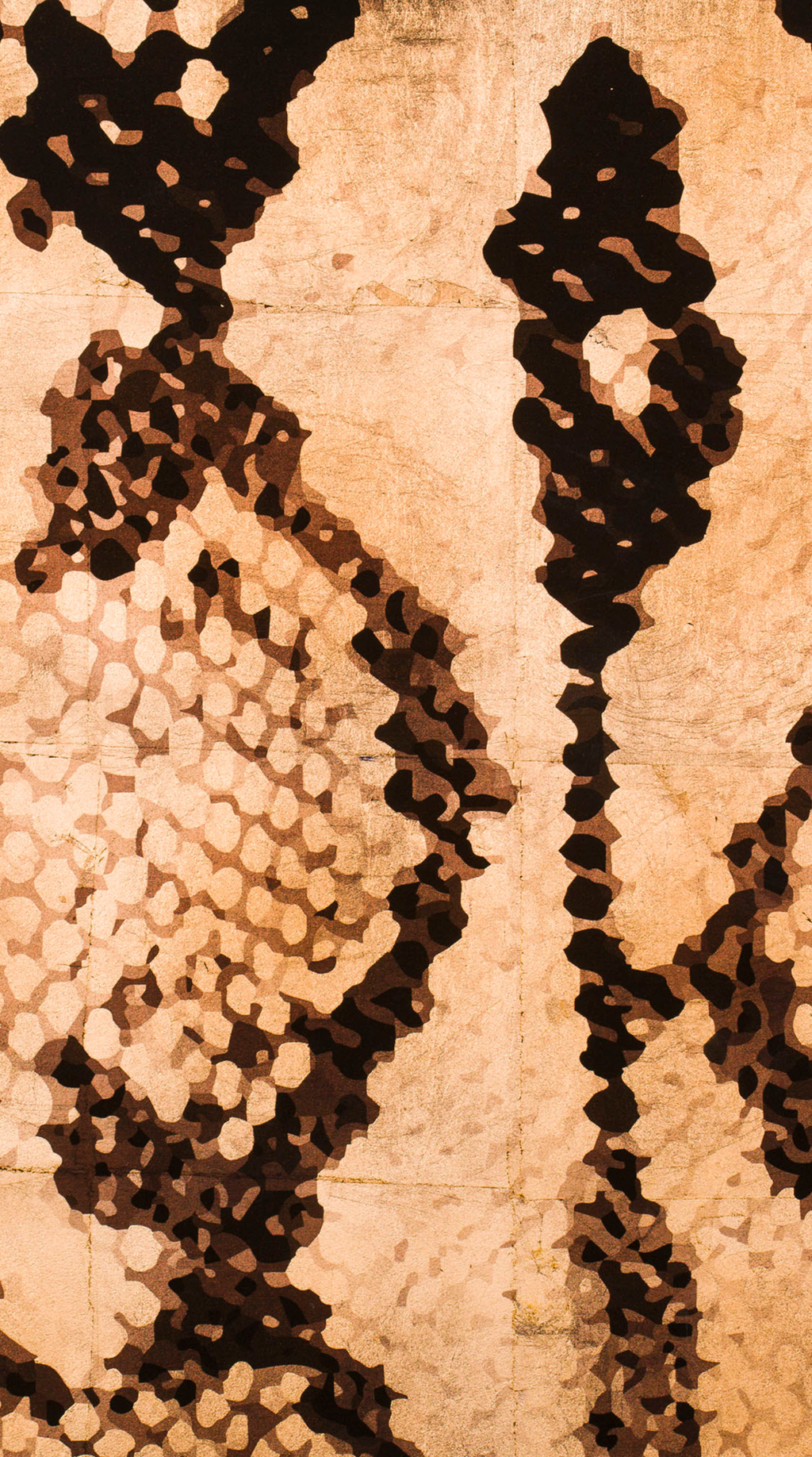 Copper Snake Skin Disc Large - Copper Leaf Print