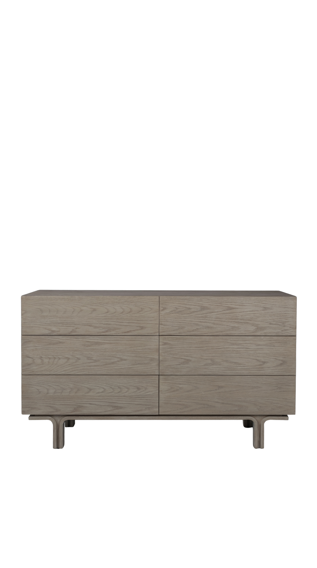 Labyrinth Wide Dresser - 6 Drawers - Finish Light Natural Oak