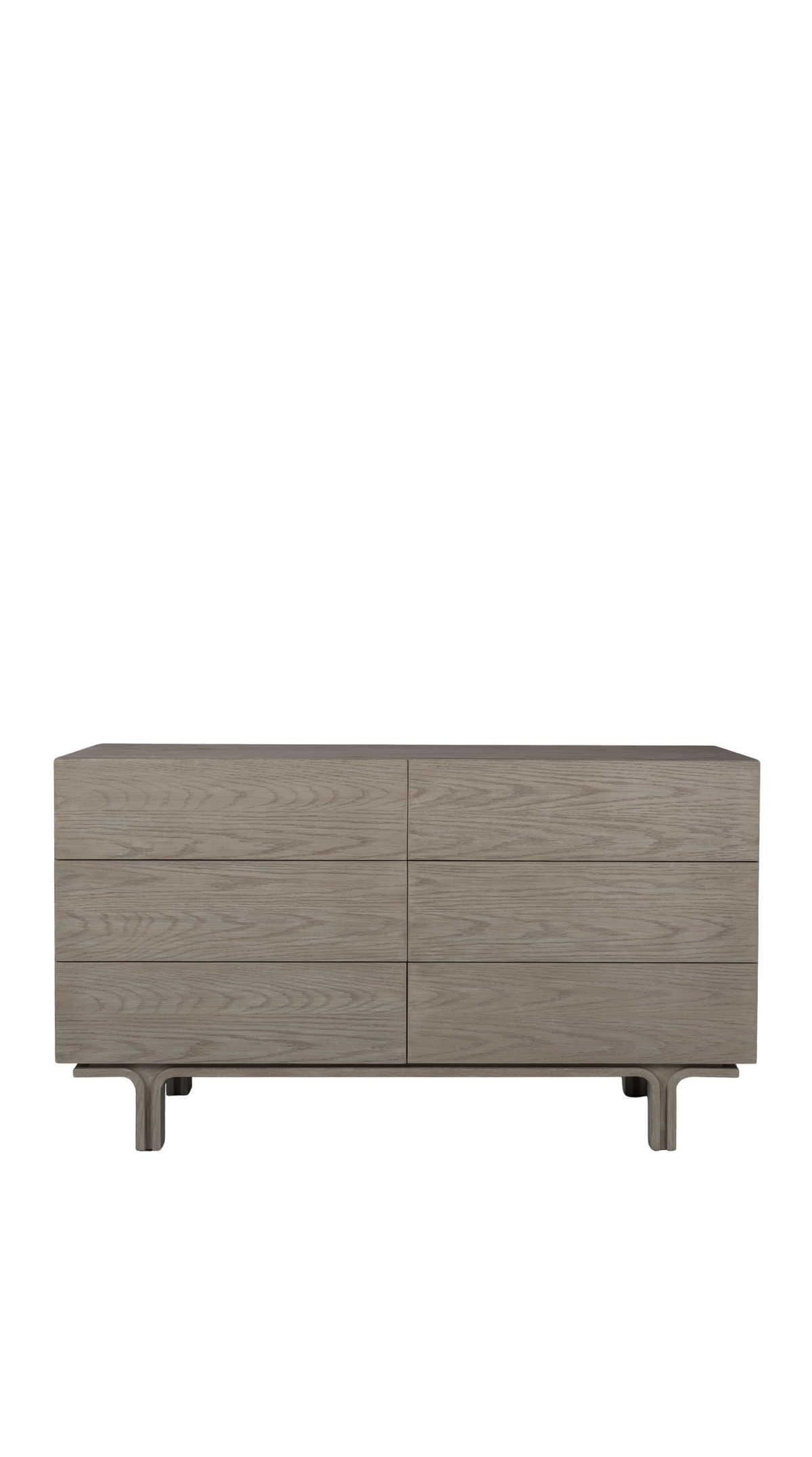 Labyrinth Wide Dresser - 6 Drawers - Finish Light Natural Oak