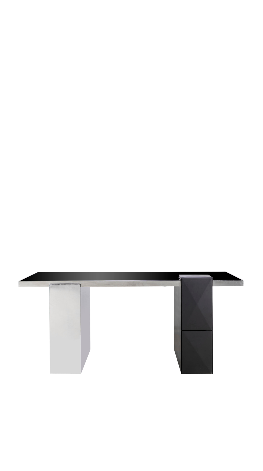 Picasso Desk - Study, Black Glass