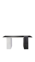 Picasso Desk - Study, Black Glass