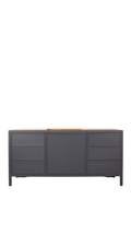 Kalea Vanity - Narrow Rail Shaker, 70W / Dark Grey