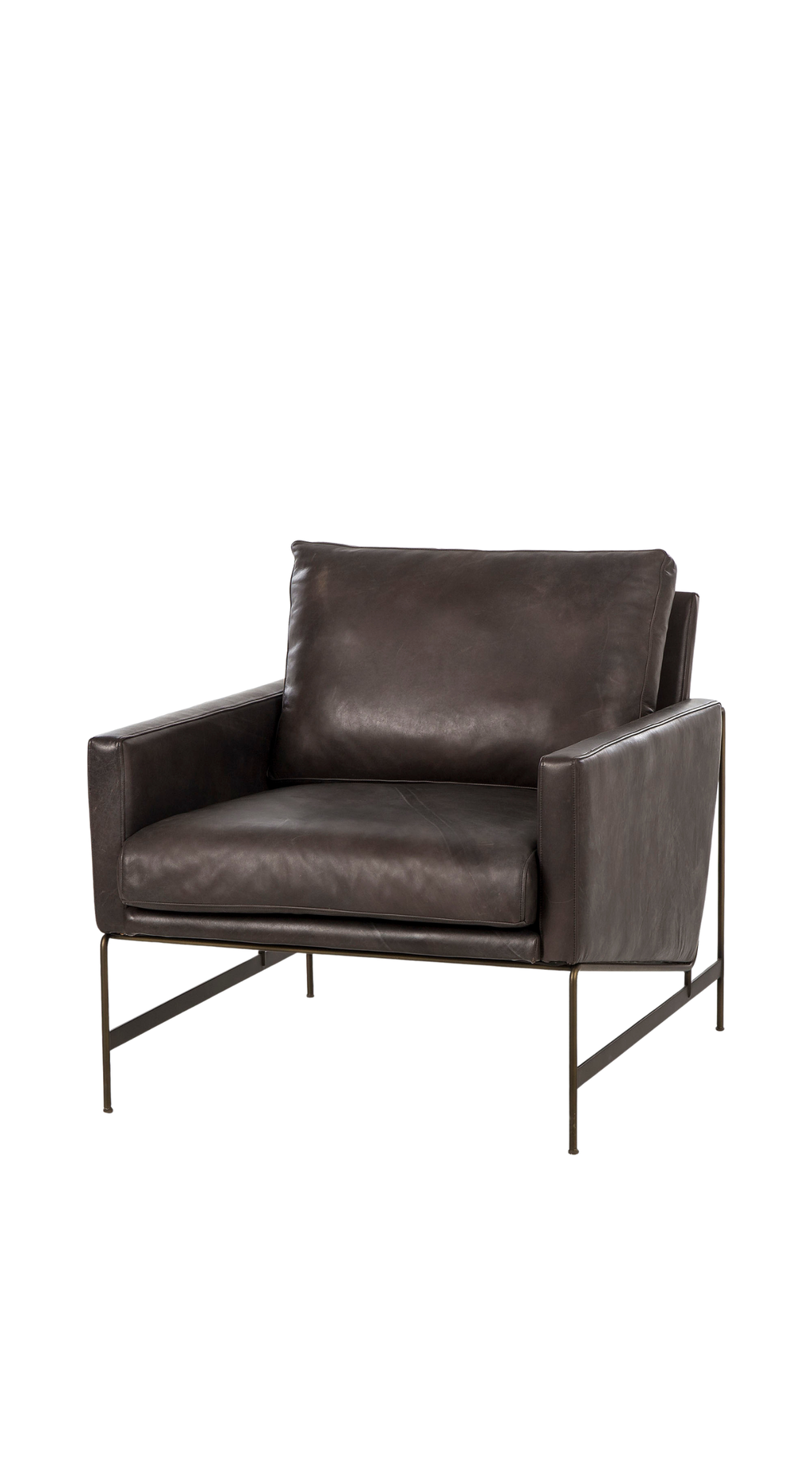 Vanessa Chair - Destroyed Black Leather