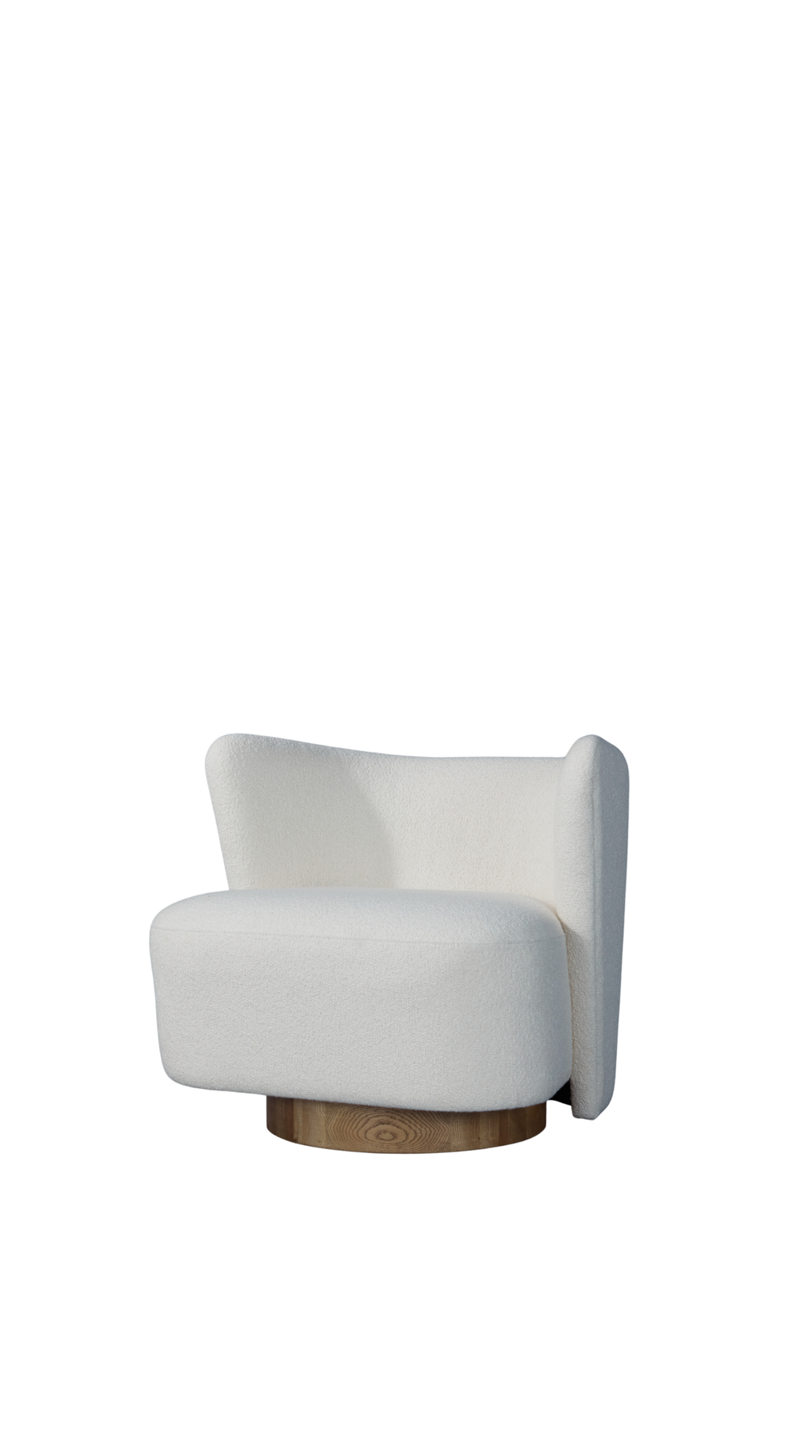 Lara (Espaldar) Classic Chair - w Swivel, Italian Boucle Natural
