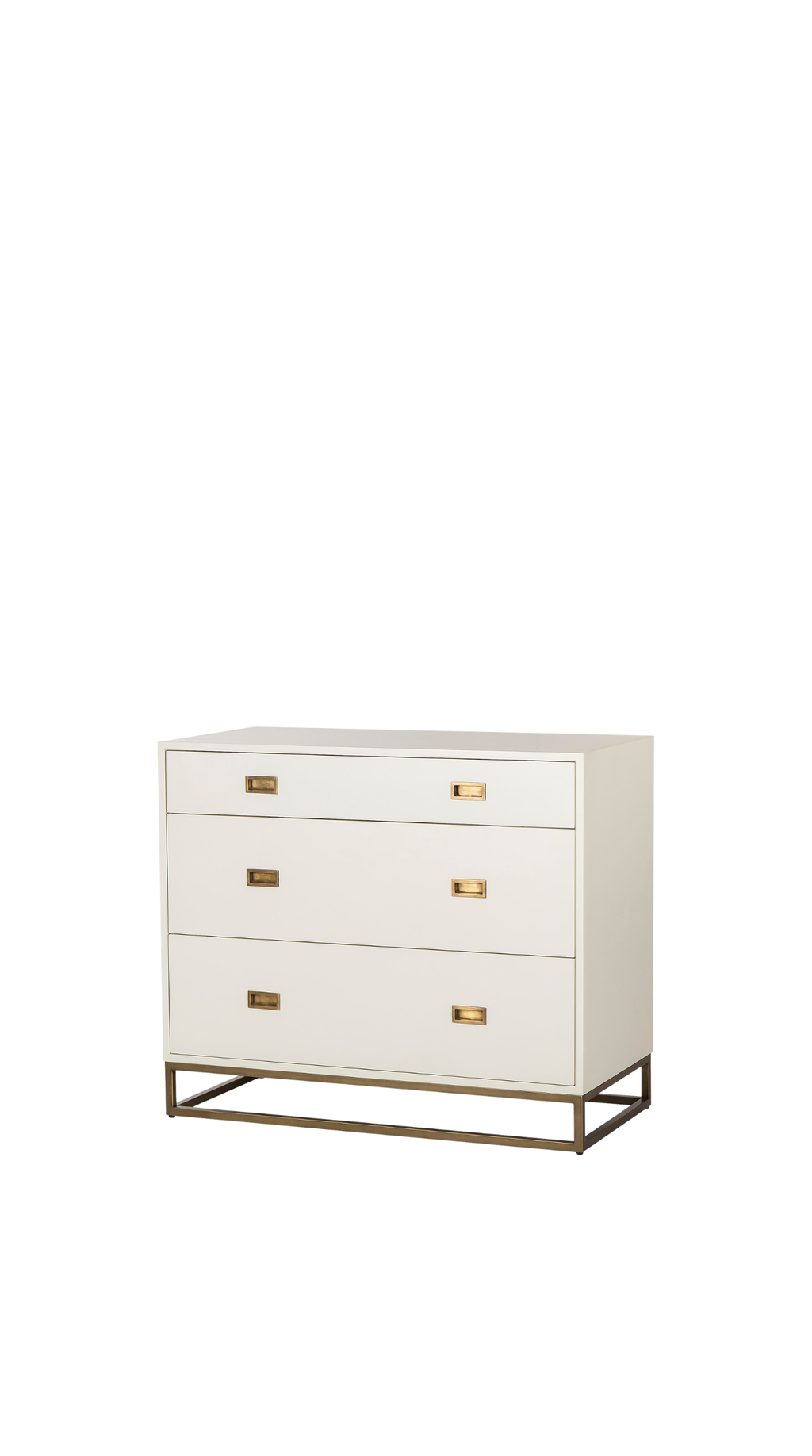 Avalon Dresser - 03 Drawers / Waxed White