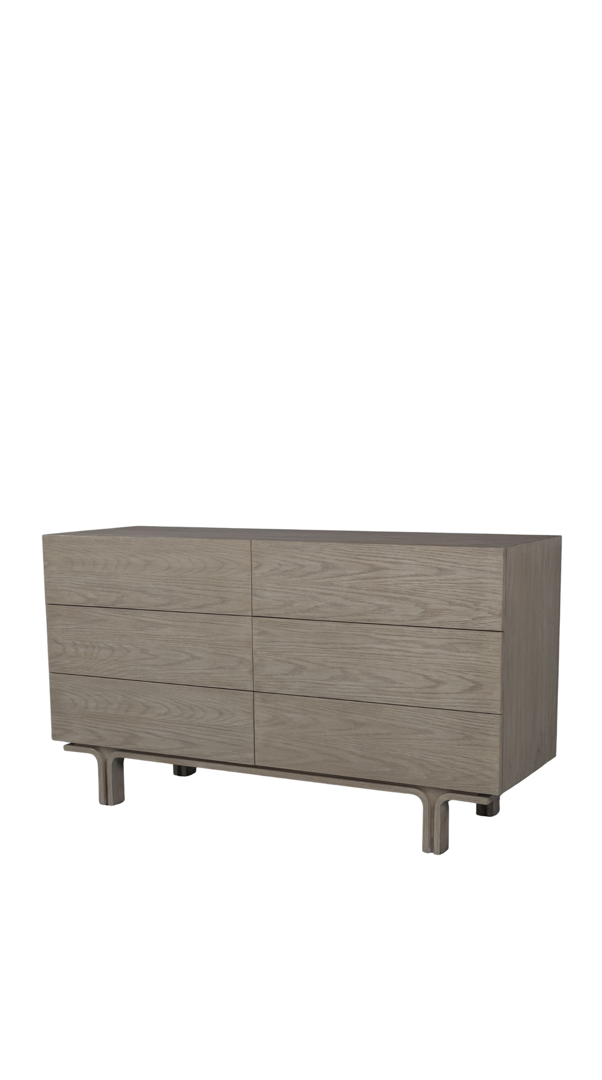 Labyrinth Wide Dresser - 6 Drawers - Finish Light Natural Oak