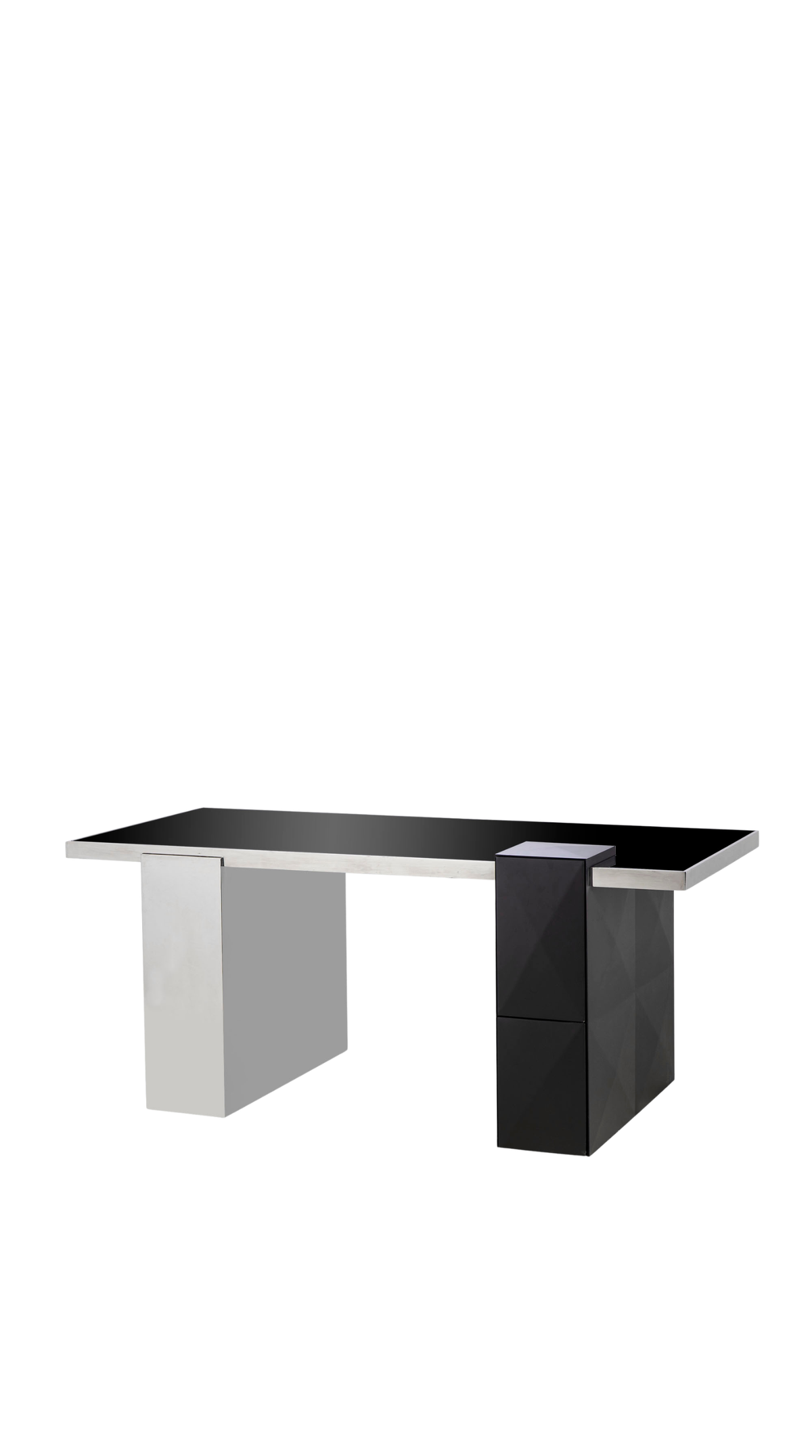 Picasso Desk - Study, Black Glass