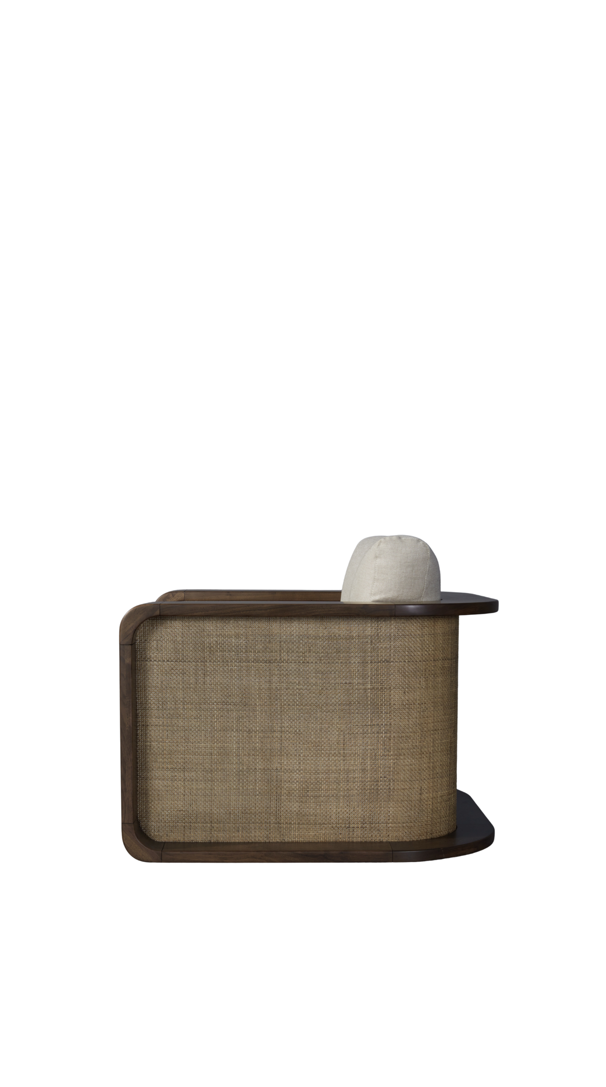 Santiago Lounge Chair - Belgian Linen Sand / Caramel Walnut