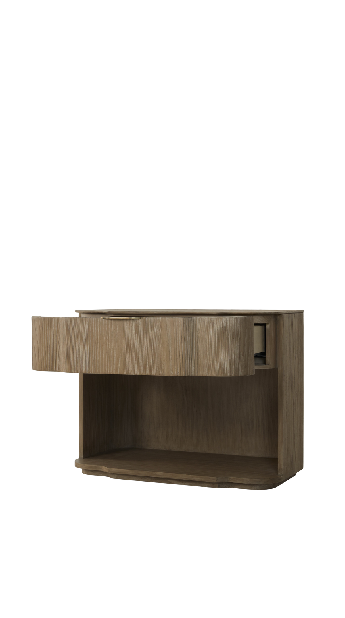 Kyoto Nightstand - Open, 32W - Finish Greige Fir