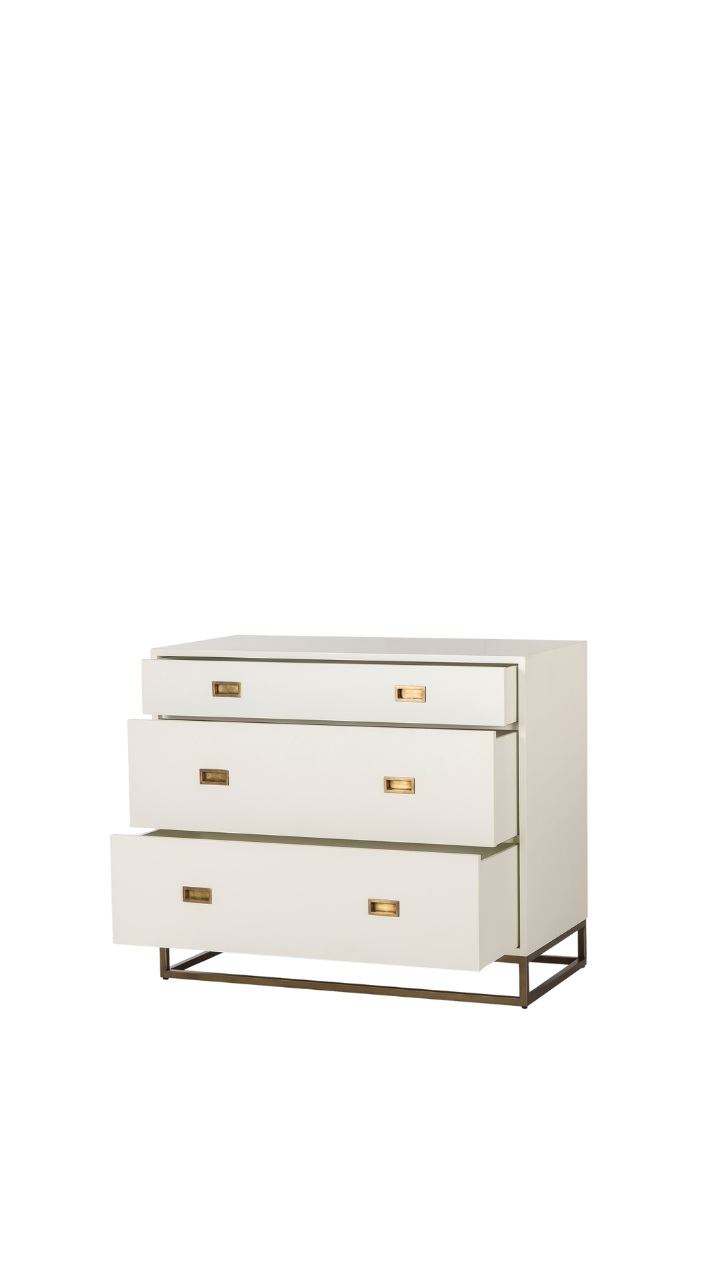 Avalon Dresser - 03 Drawers / Waxed White