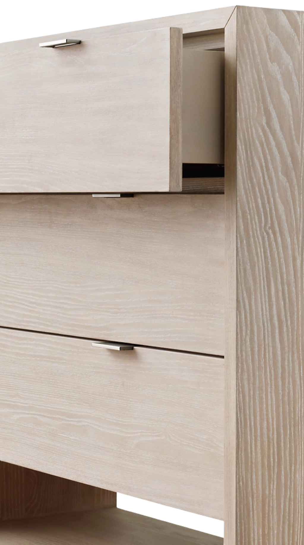 Landry Drawer Dresser - 03 Drawers / Whitewashed Ash