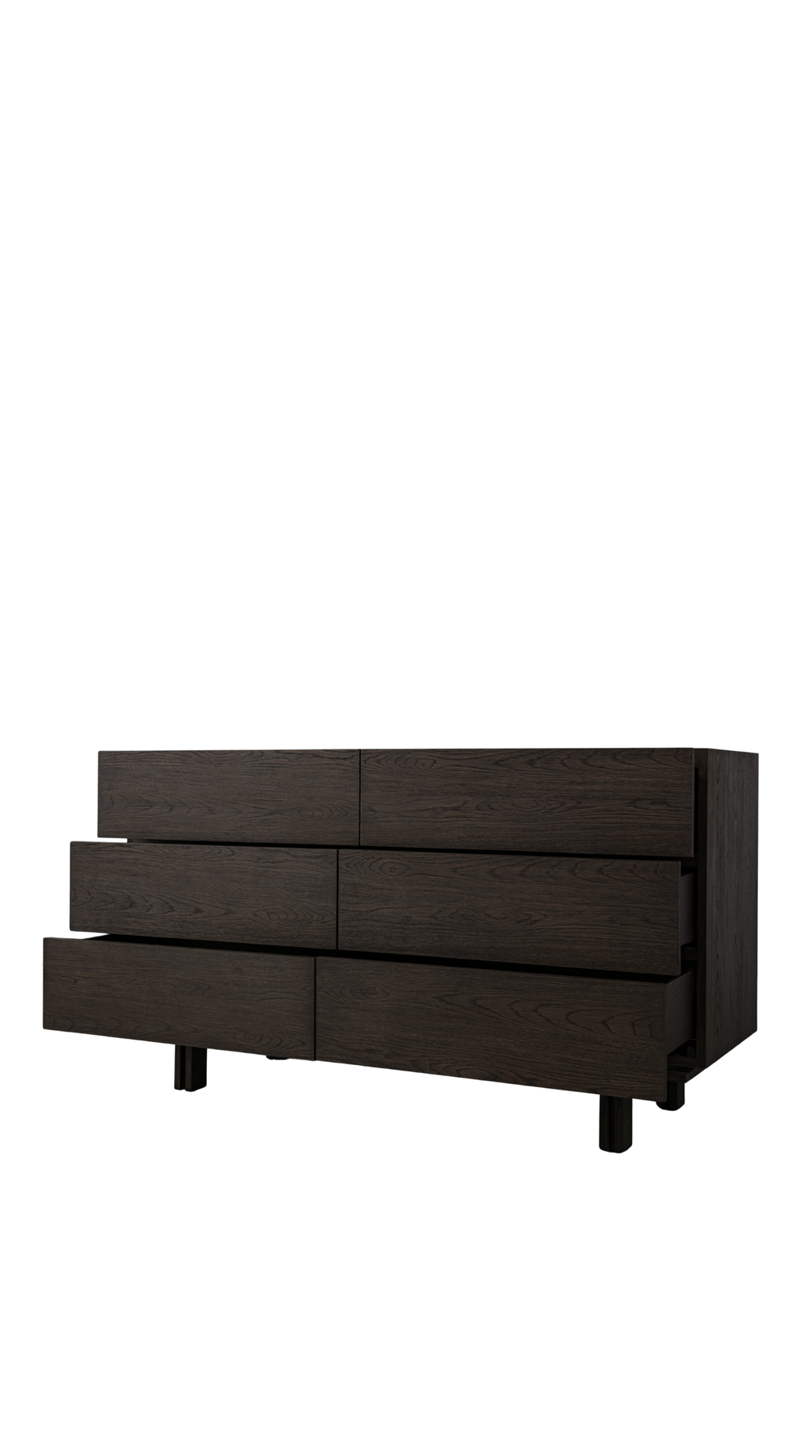 Labyrinth Wide Dresser - 6 Drawers - Finish Umber Oak