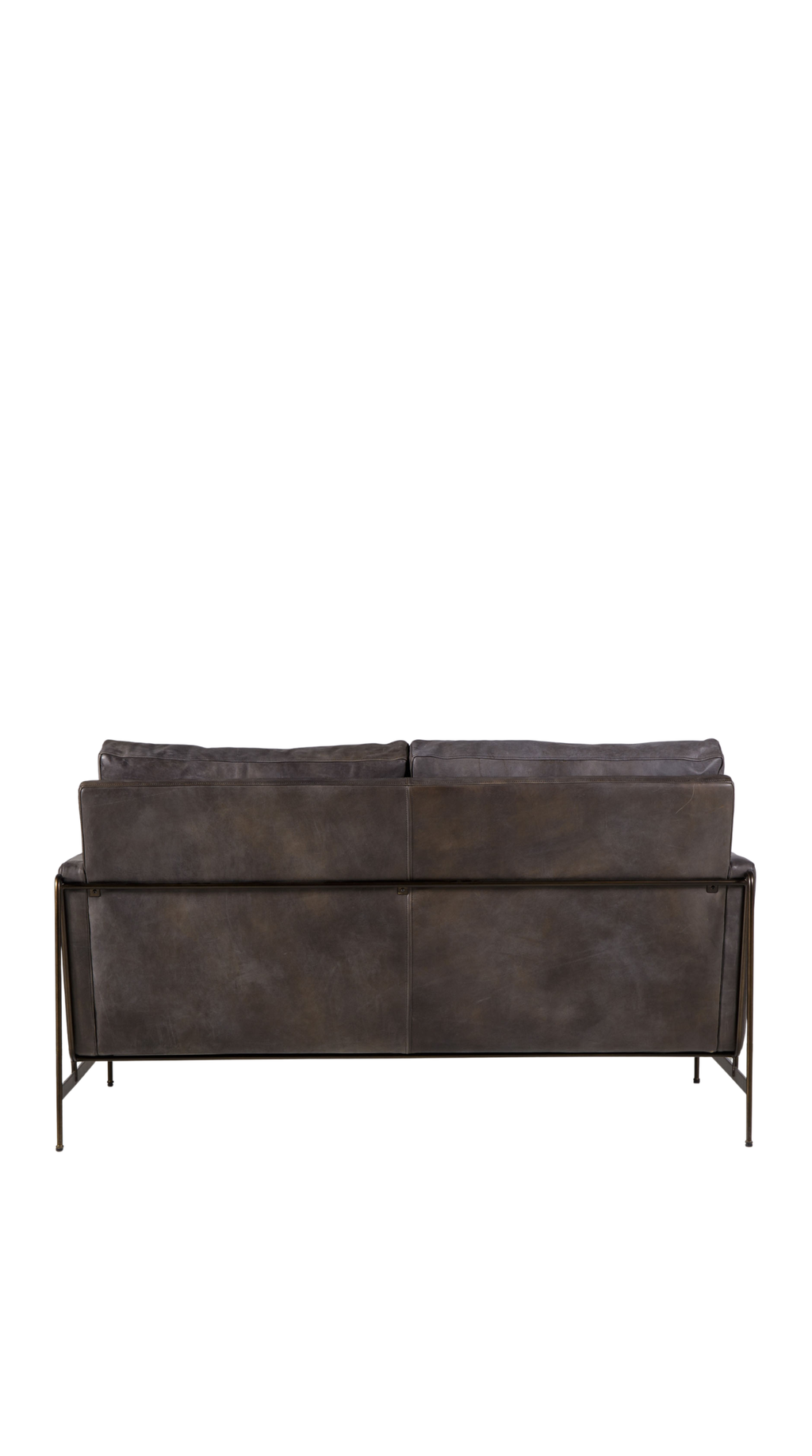 Vanessa 2 Seater Sofa - Destroyed Black Leather