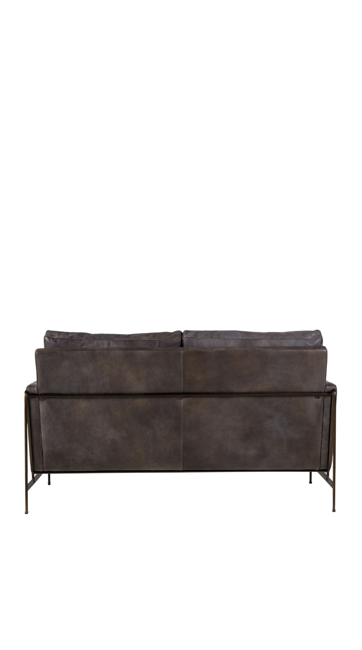 Vanessa 2 Seater Sofa - Destroyed Black Leather