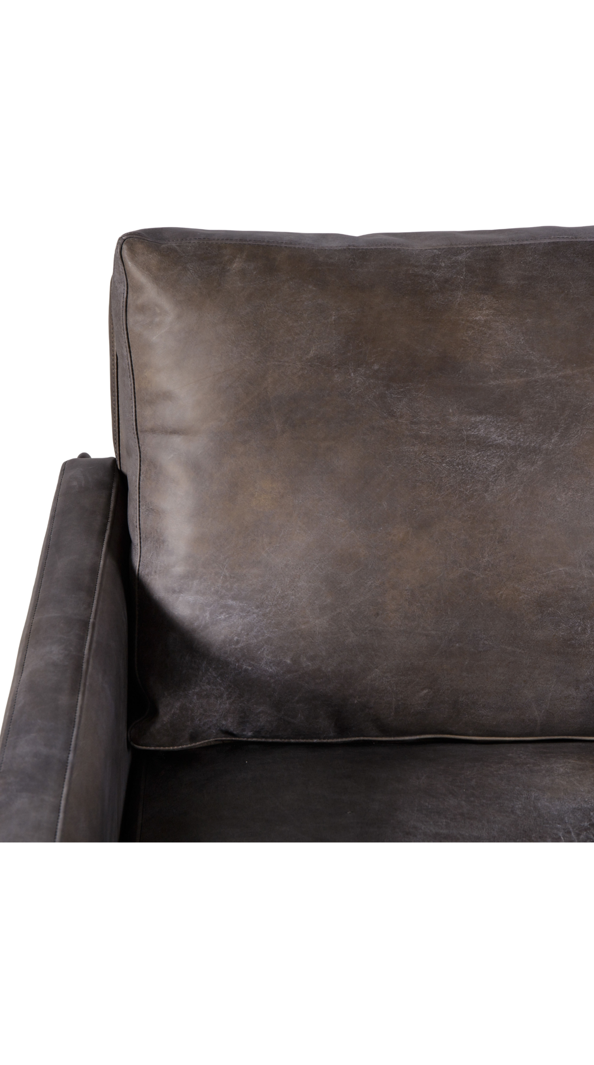 Vanessa 2 Seater Sofa - Destroyed Black Leather
