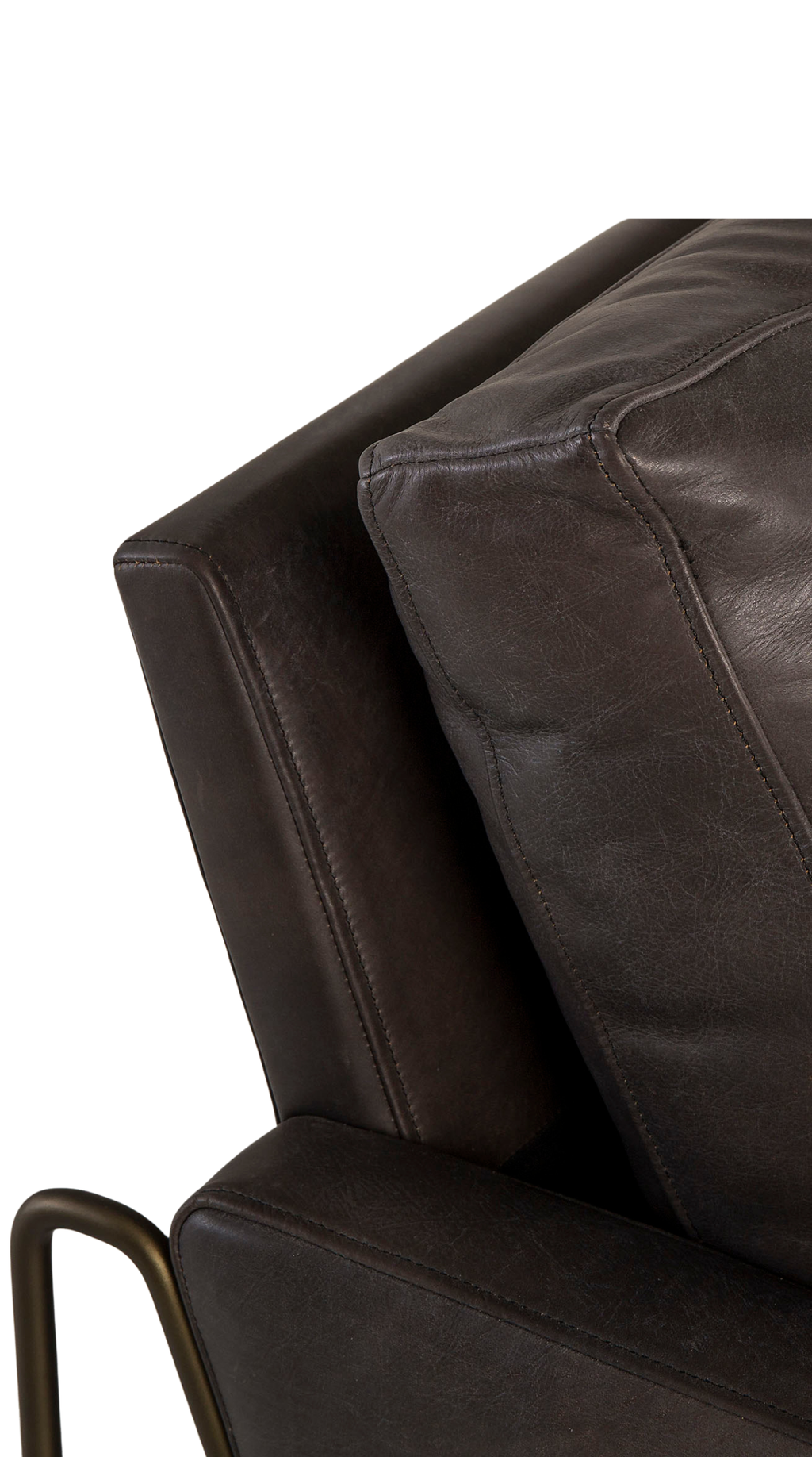 Vanessa Chair - Destroyed Black Leather