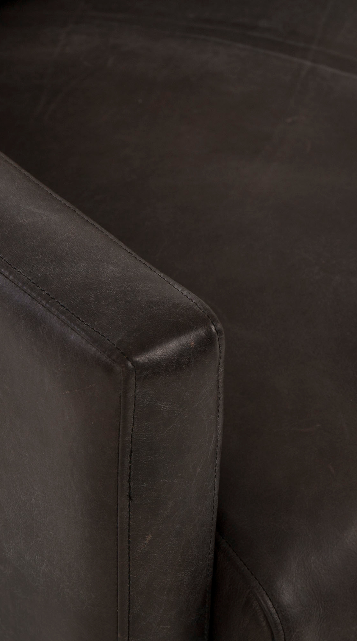 Vanessa Chair - Destroyed Black Leather
