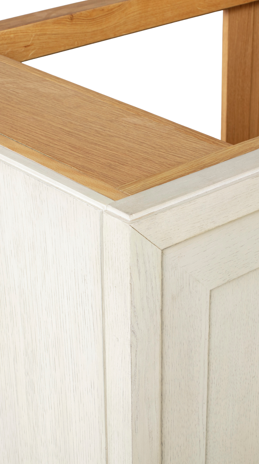 Kalea Vanity - Oak Straight, Rail Shaker, 39W / Niagra Grey Stained