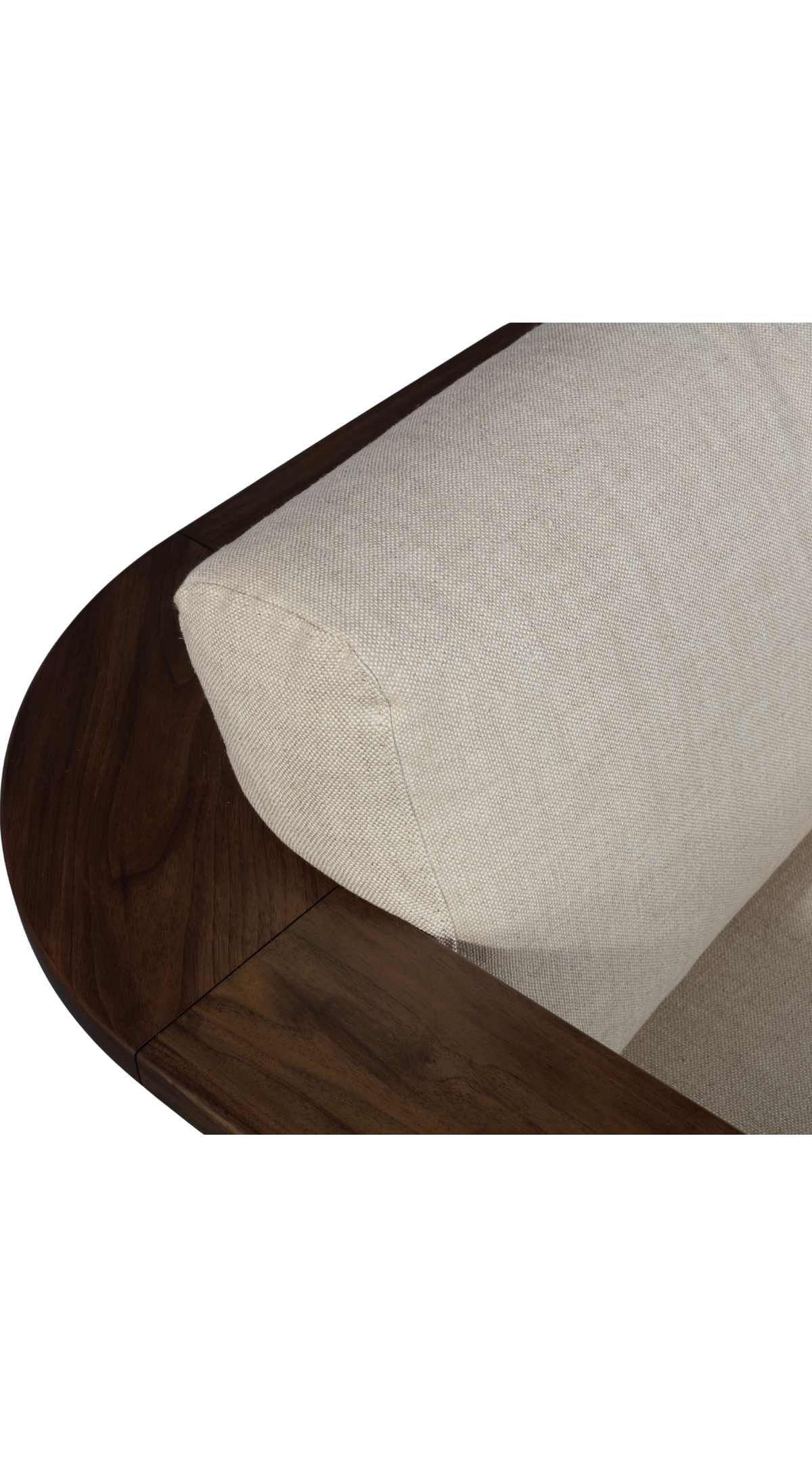 Santiago Lounge Chair - Belgian Linen Sand / Caramel Walnut