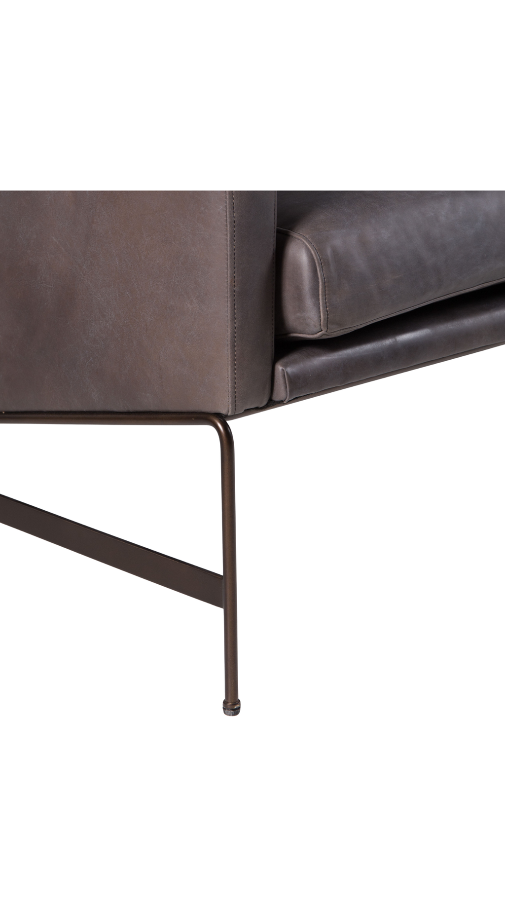 Vanessa 2 Seater Sofa - Destroyed Black Leather