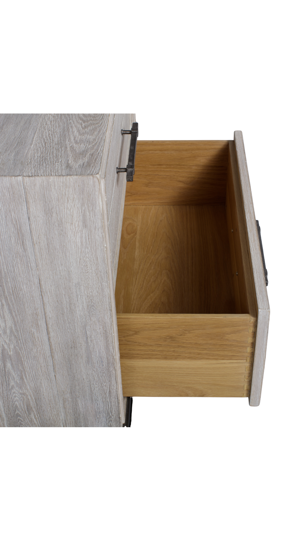 B2 Bedroom Nightstand / White Rustic Oak