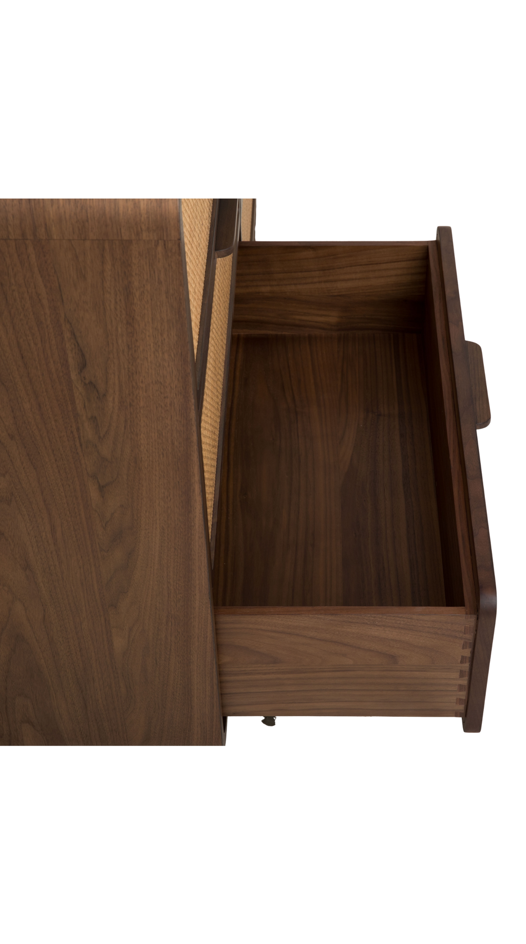 Santiago 6-Drawer Dresser | Caramel Walnut & Natural Cane