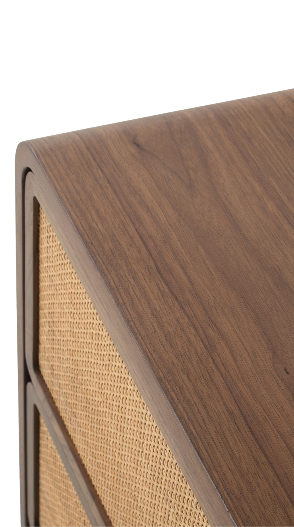 Santiago 3-Drawer Dresser - 45" | Caramel Walnut & Natural Cane