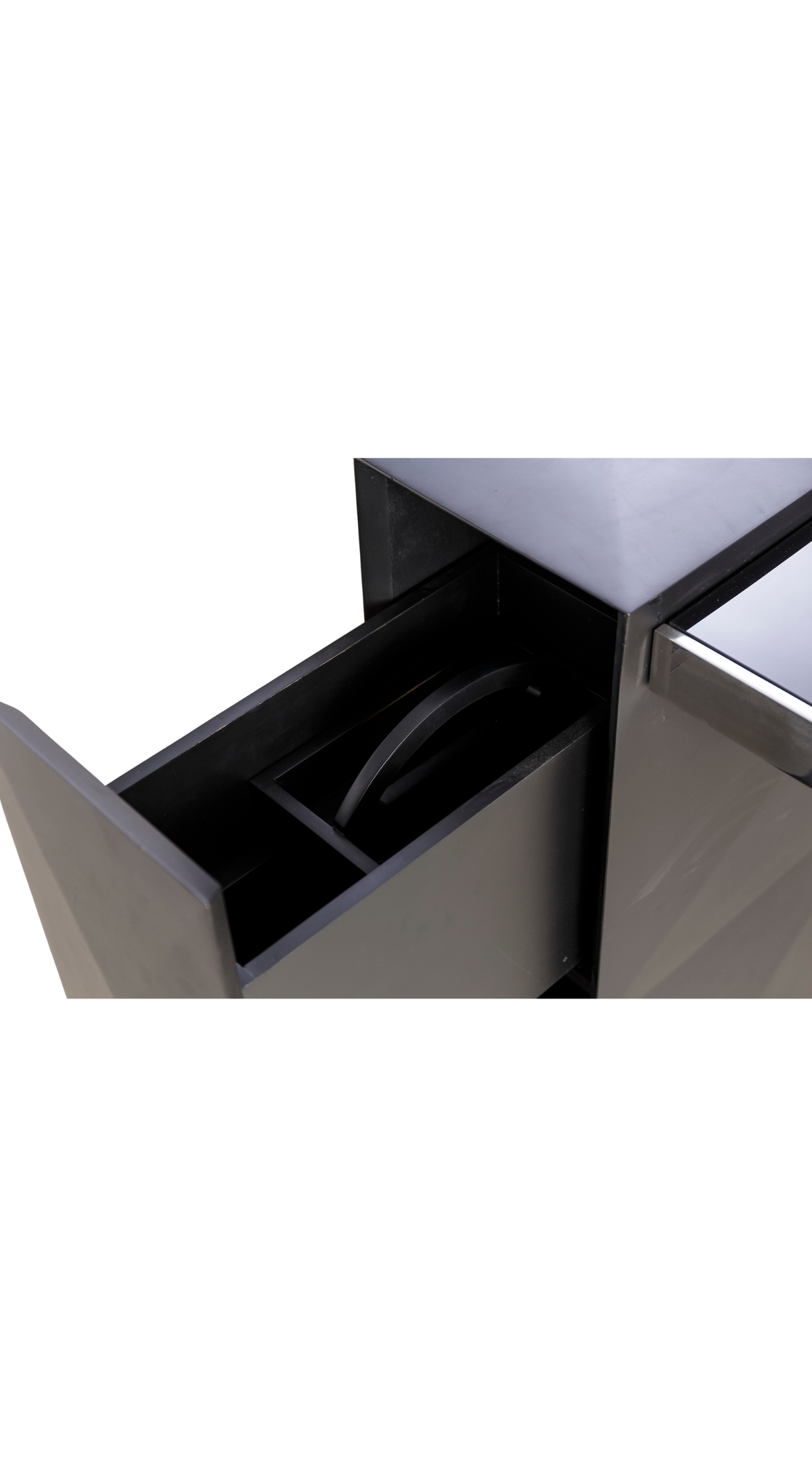 Picasso Desk - Study, Black Glass