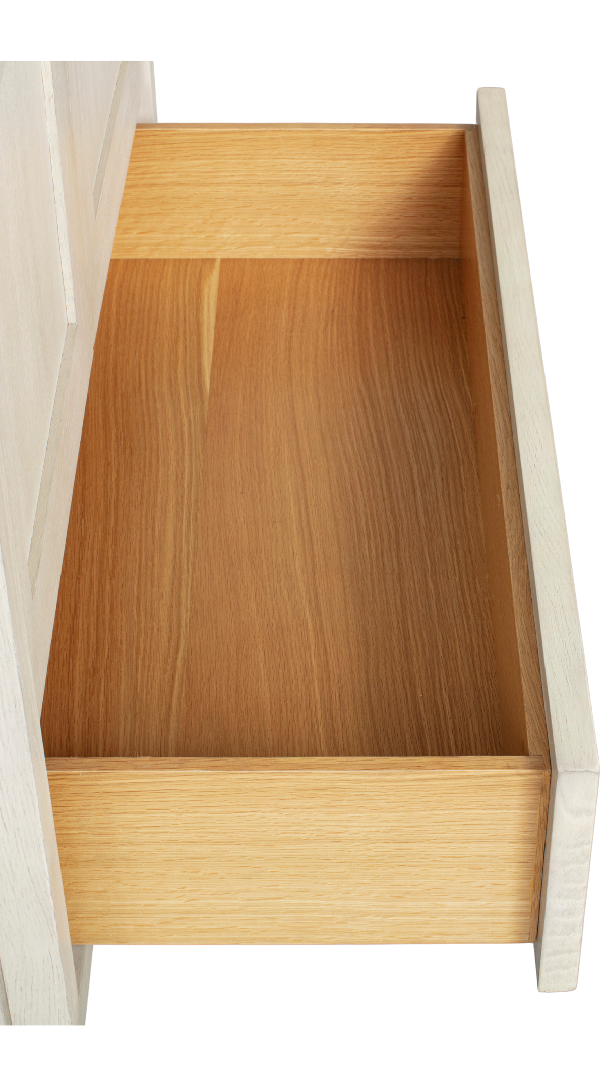 Kalea Vanity - Oak Straight, Rail Shaker, 39W / Niagra Grey Stained