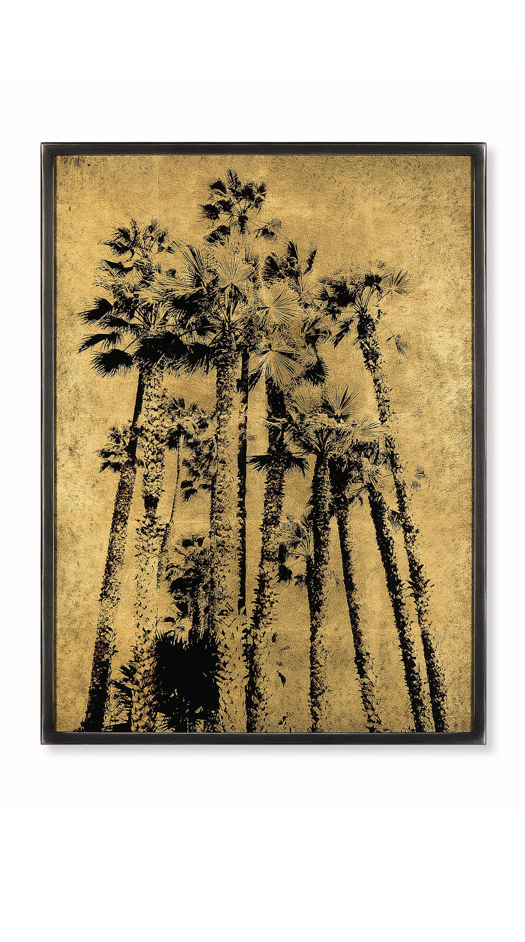 Eglomise - Santa Monica Palm Trees / Gold Leaf