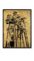 Eglomise - Santa Monica Palm Trees / Gold Leaf