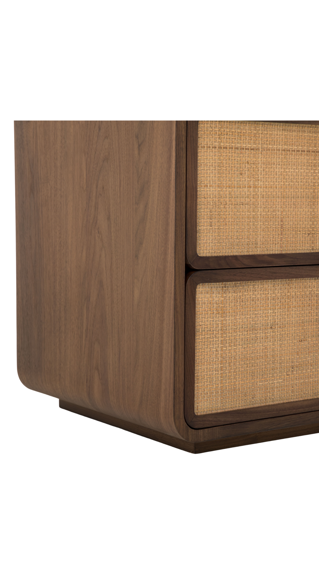 Santiago 6-Drawer Dresser | Caramel Walnut & Natural Cane
