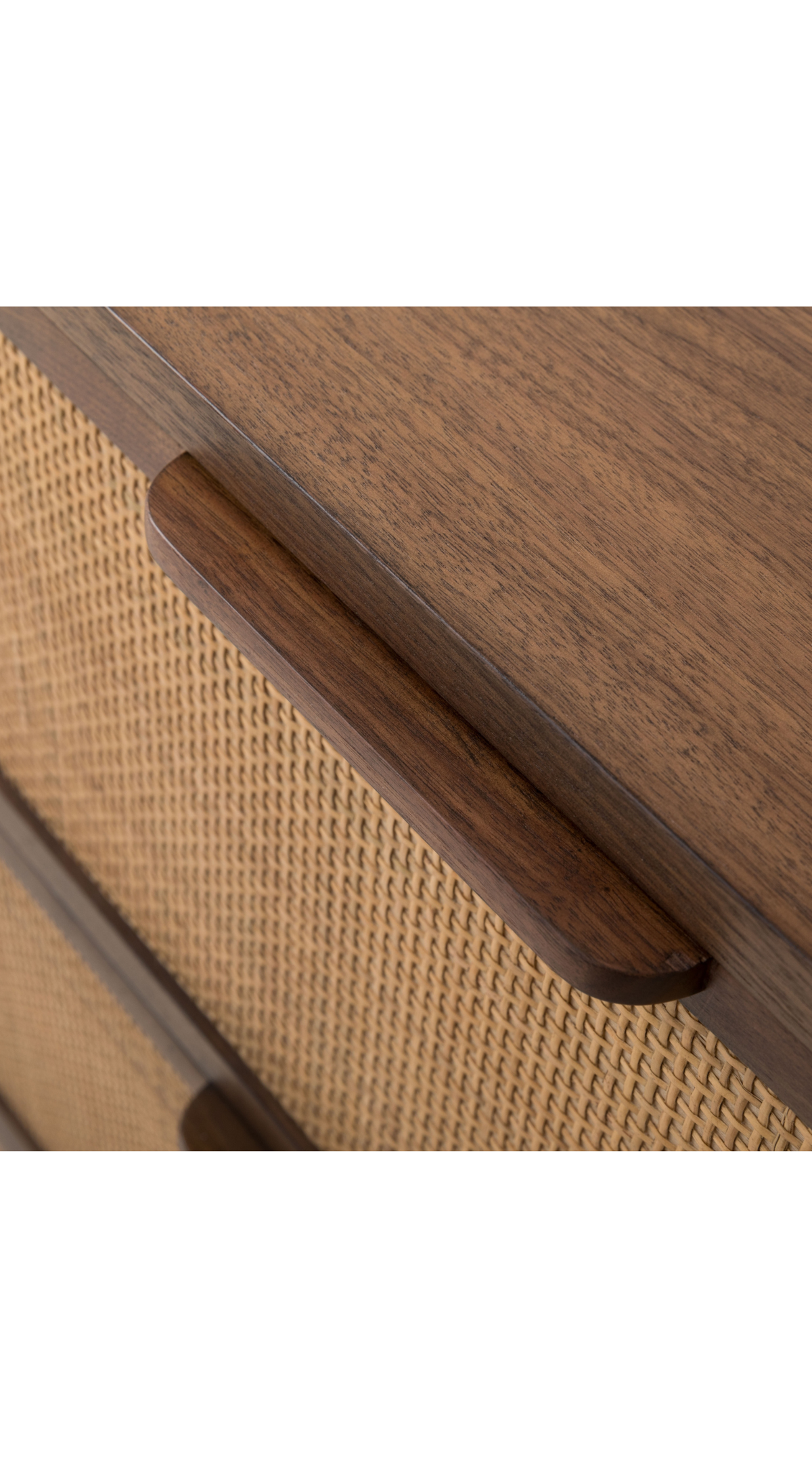 Santiago 6-Drawer Dresser | Caramel Walnut & Natural Cane