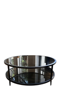Auld Round Coffee Table - Glass Top Version