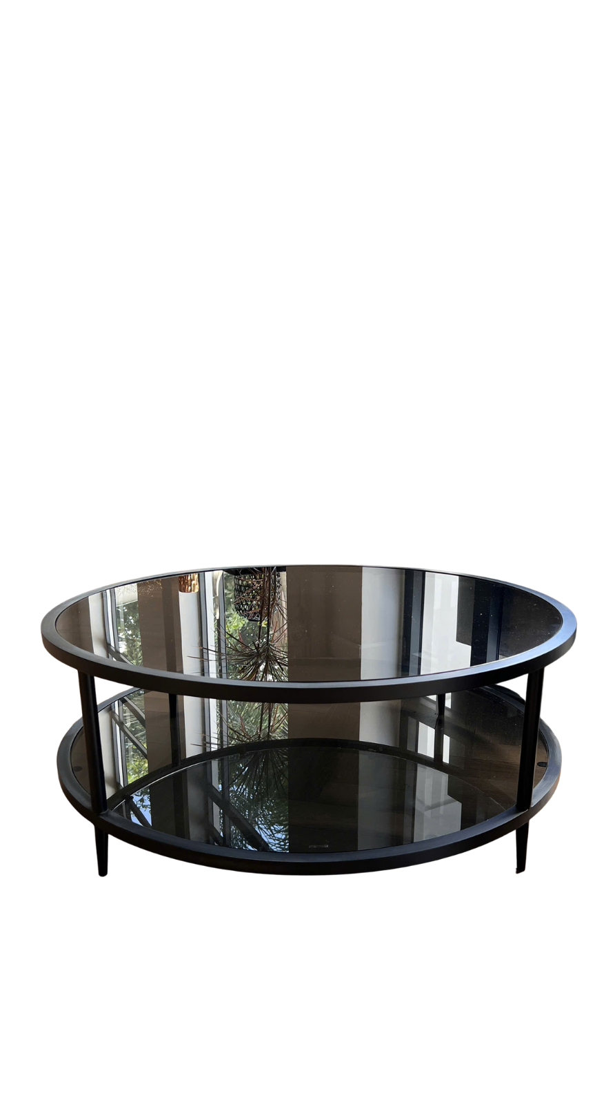 Auld Round Coffee Table - Glass Top Version