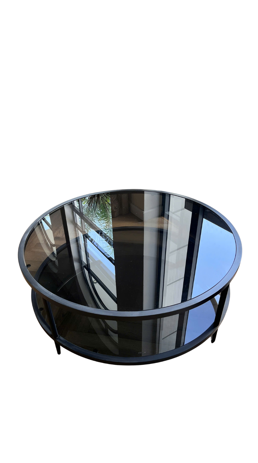 Auld Round Coffee Table - Glass Top Version