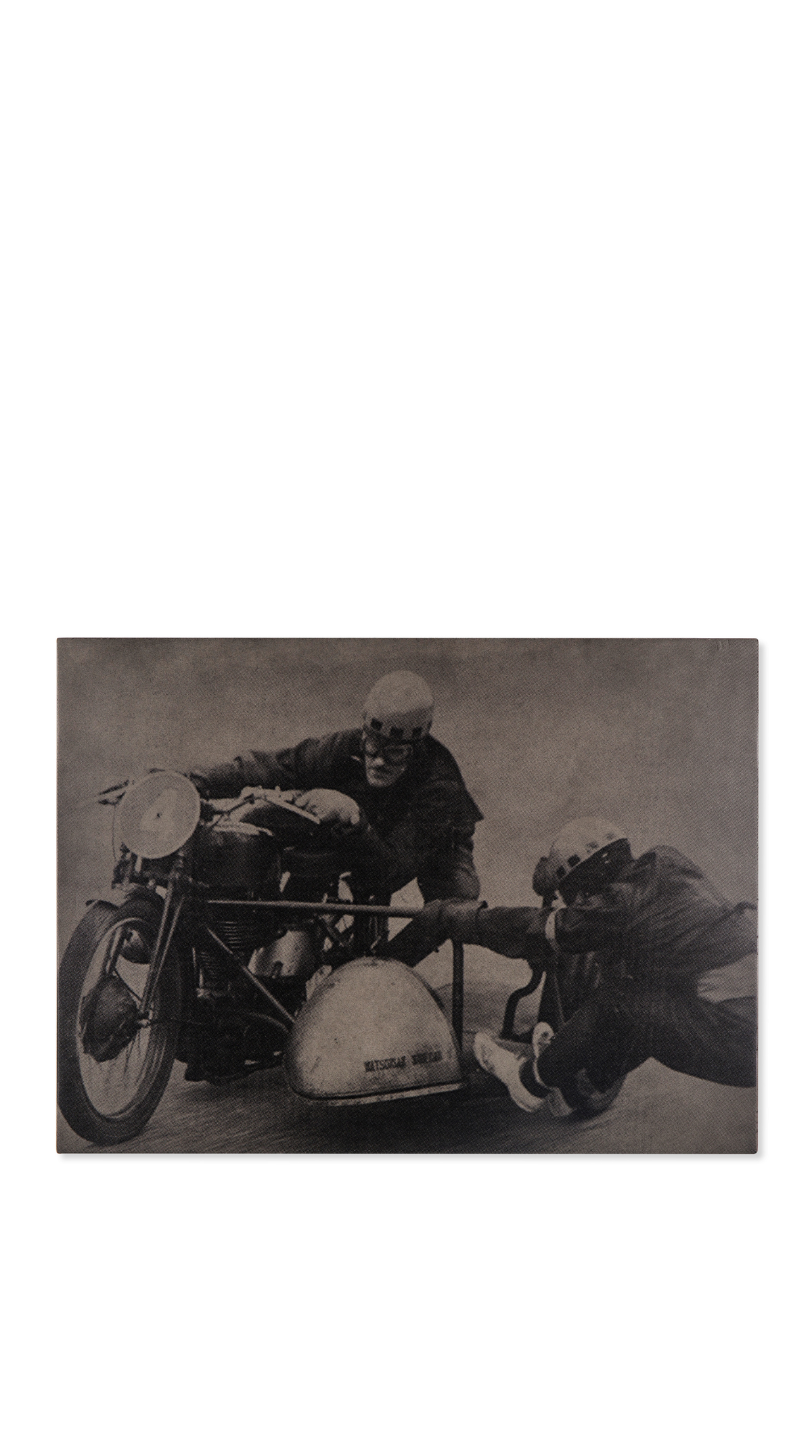 Vintage Athletes Concrete Print - Sidecar Racing